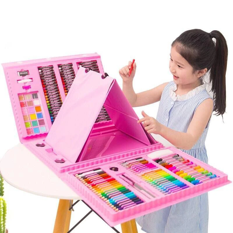 Children Art Painting Set Drawing Board Set Watercolor Pencil Crayon Water Pen Drawing Board Doodle Supplies Kids Educational