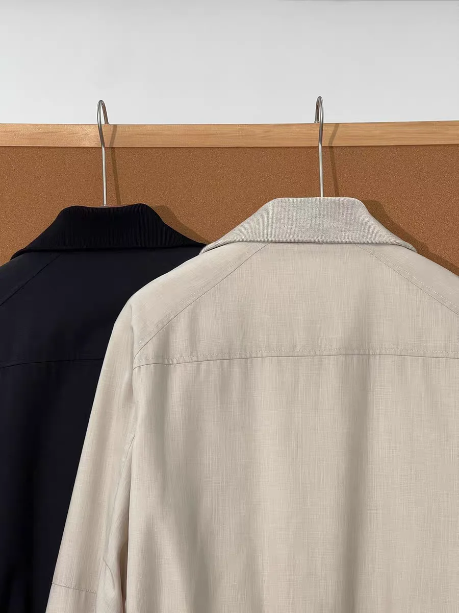 Повседневная хлопковая куртка, мужская осенне-зимняя модная льняная смесь, вязаный воротник, воротник-стойка, отложной воротник, верхняя одежда, пальто