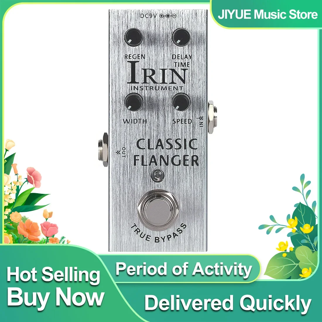 IRIN AN-13 Classic Flanger Elektrische Gitaar Effect Pedaal Metalen Trim Flanger Vibrato Effecten True Bypass Pedaal Gitaar Accessoire