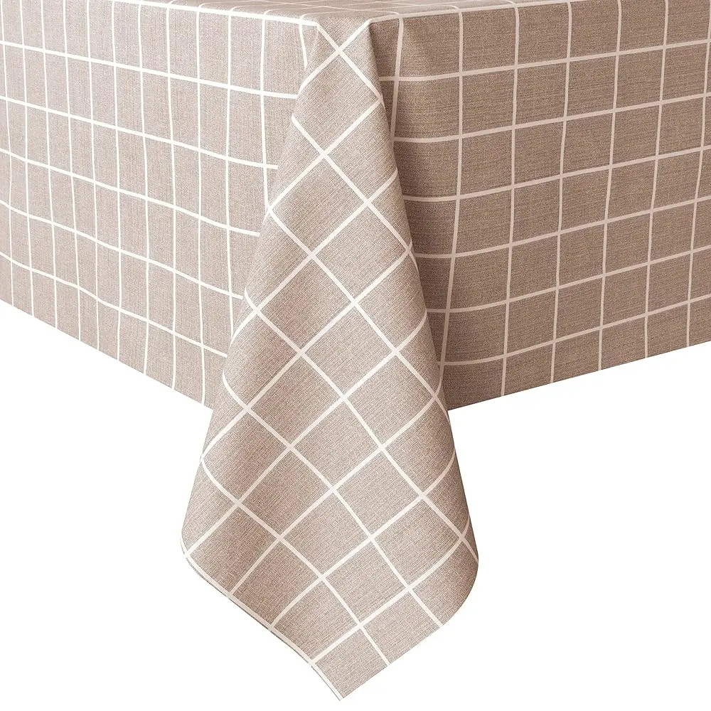 

Checkered Vinyl Rec Tablecloth, 54 X 108 H - 100% Waterproof Oil Proof Sof Pvc Table Cloth, Wipe Clean Table Cover For Dining