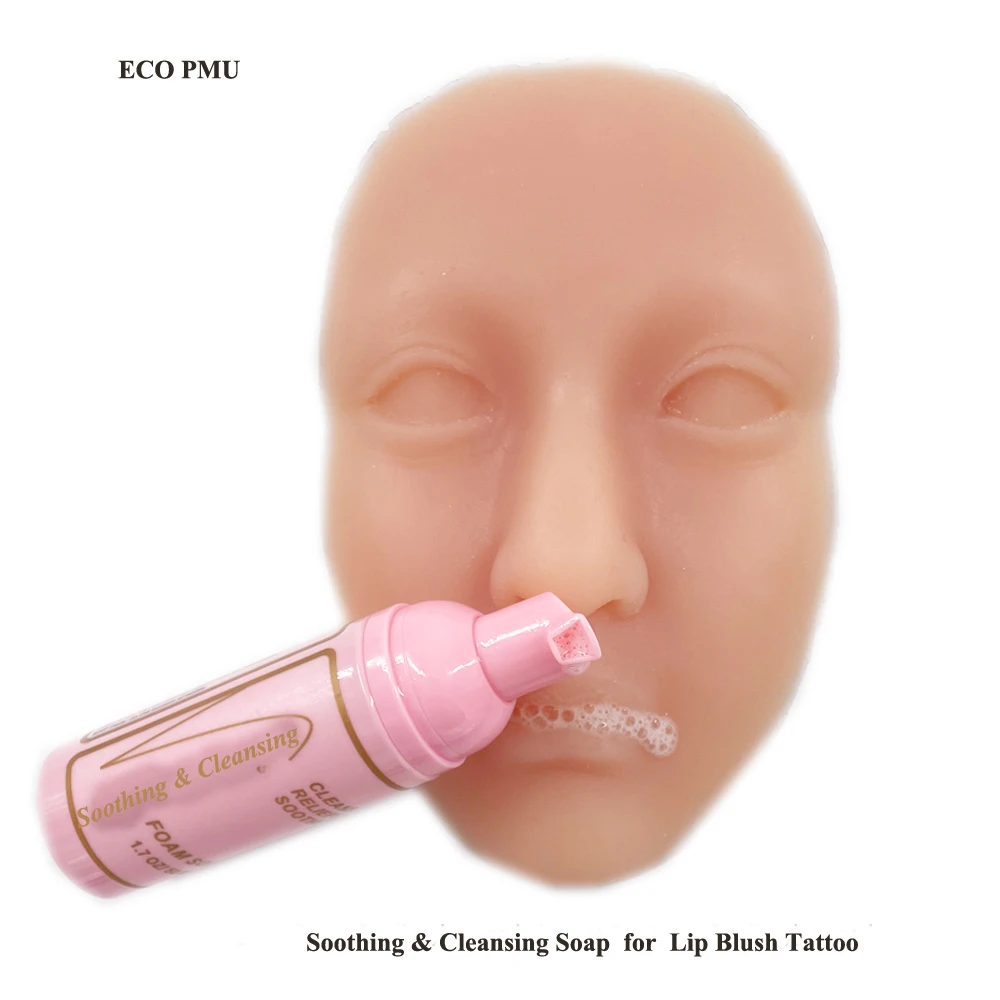 Eco Pmu Kalmerende En Reinigende Schuimzeep Voor Tijdens De Verzorging Lip Blush Tattoo En Wenkbrauw Microblading 50Ml/Fles