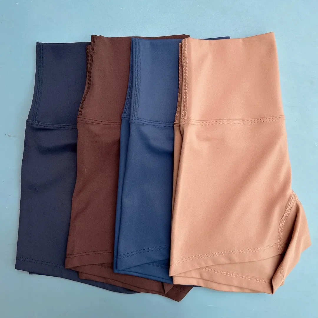 

Sexy Solid Color Women Fitness Sport Short High Waist Athletic Yoga Short Leg Cycling Comprehensive Training Jogging Squat Proof