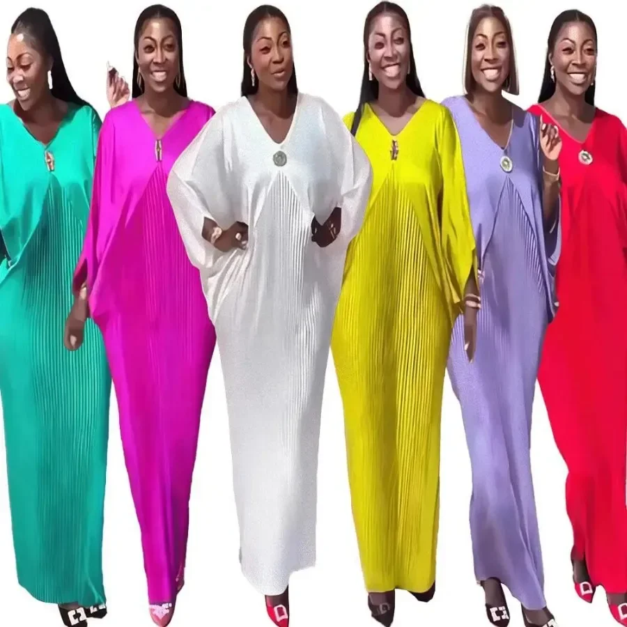 Abayas For Women Dubai African Muslim Fashion Dress Caftan Marocain Evening Party Dresses Satin Boubou Robe Djellaba Femme 2024