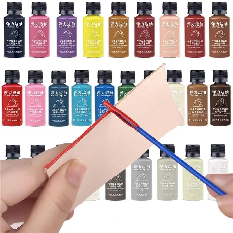 Pelle opaca bordo olio 30ml/bottiglia pelle colorante cappotti bordi finitura forniture pelle fai da te bordi artigianali vernice pigmento