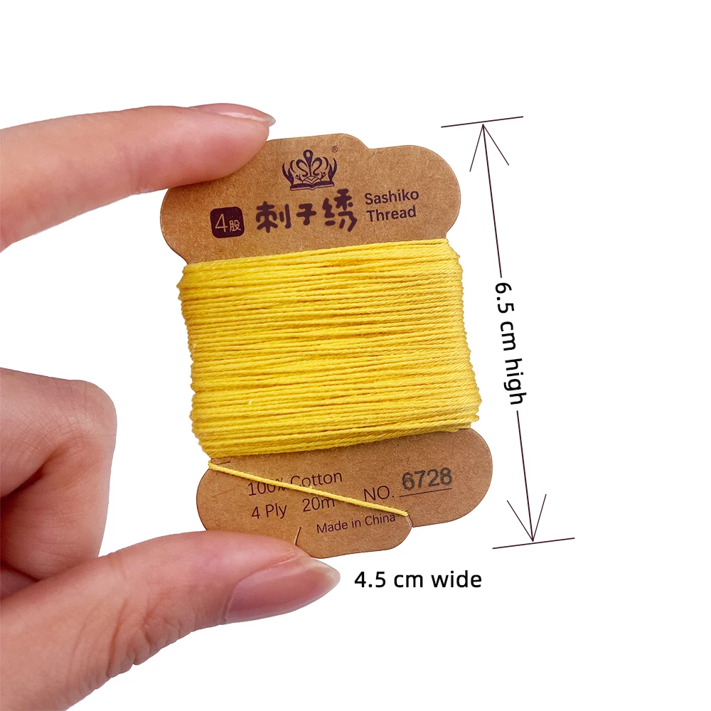32 Colors Sashiko Thread 100% Cotton 4 Ply and 6 Ply Embroidery Floss for Craft Sewing Knitting Cross-Stitch Embroidery view 5