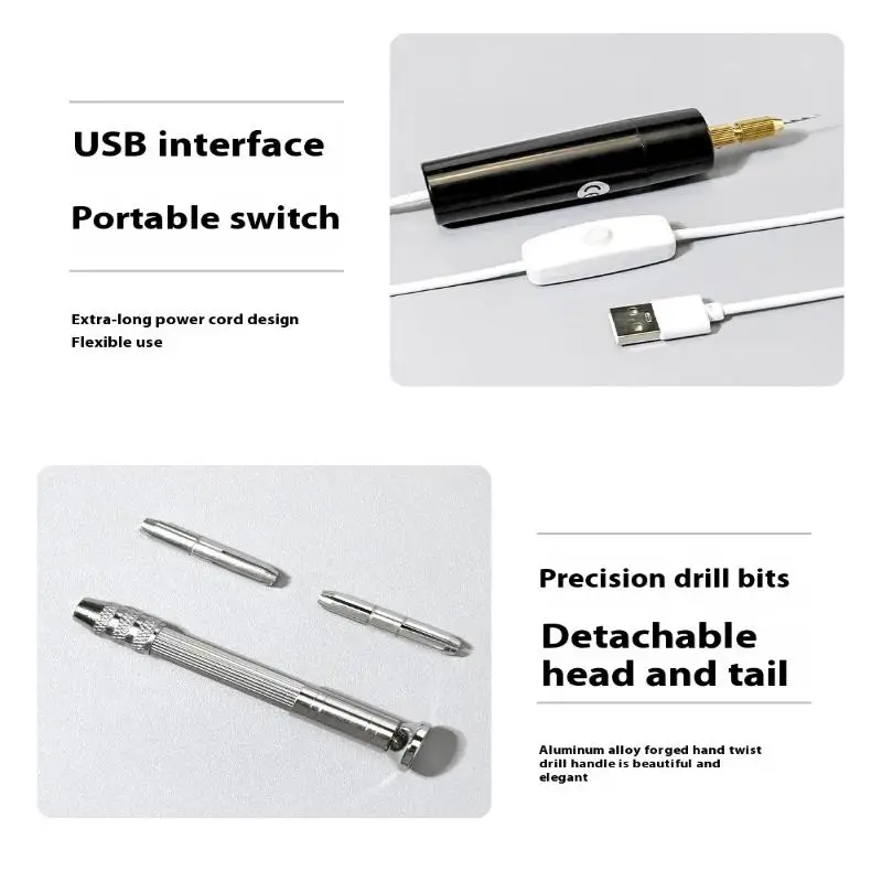 

Ручная мини-электрическая дрель DIY электрическая USB электрическая дрель инструменты для изготовления ювелирных изделий из эпоксидной смолы дерево ремесло гравировка ручка инструмент