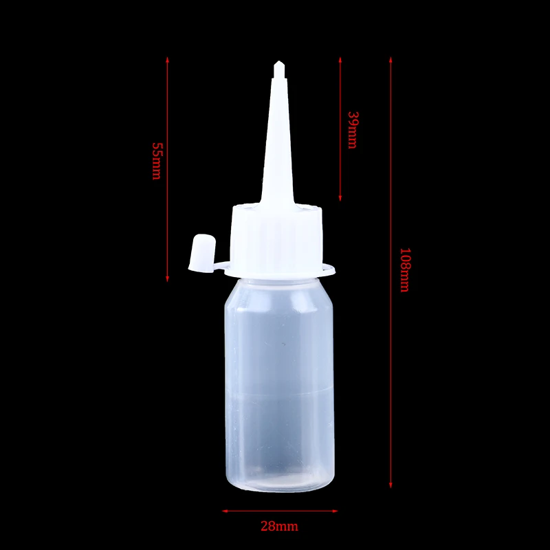 1pc Reuse White Plastic Bottle Squeeze Glue Applicator Paper Quilling Needle Tip