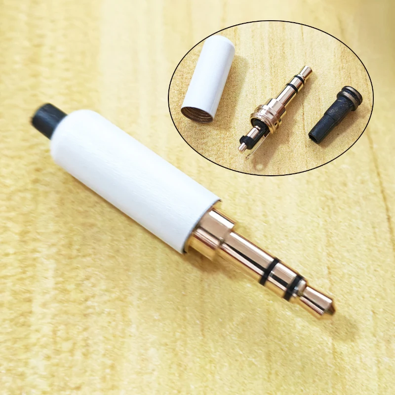 1/2/5PCS 3.5mm Audio Plug Gold Plated Stereo Headphone Jack 3/4 Pole DIY Repair Earphone Connector Solder Type 3Pcs Set ﻿