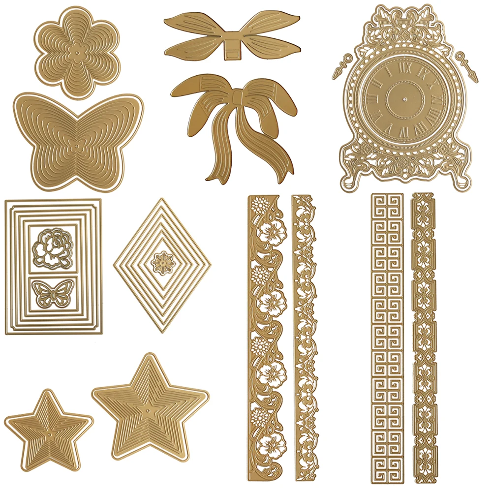 

Butterfly Flower Star Metal Craft Cutting Dies Diy Scrapbook Paper Diary Decoration Card Handmade Embossing New Product for 2026