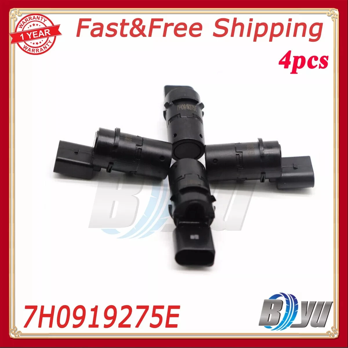 

4pcs PDC Parking Sensor 7H0919275E For VW T5 Audi A2 A3 A4 A6 4B, C5 4F2, C6 4FH