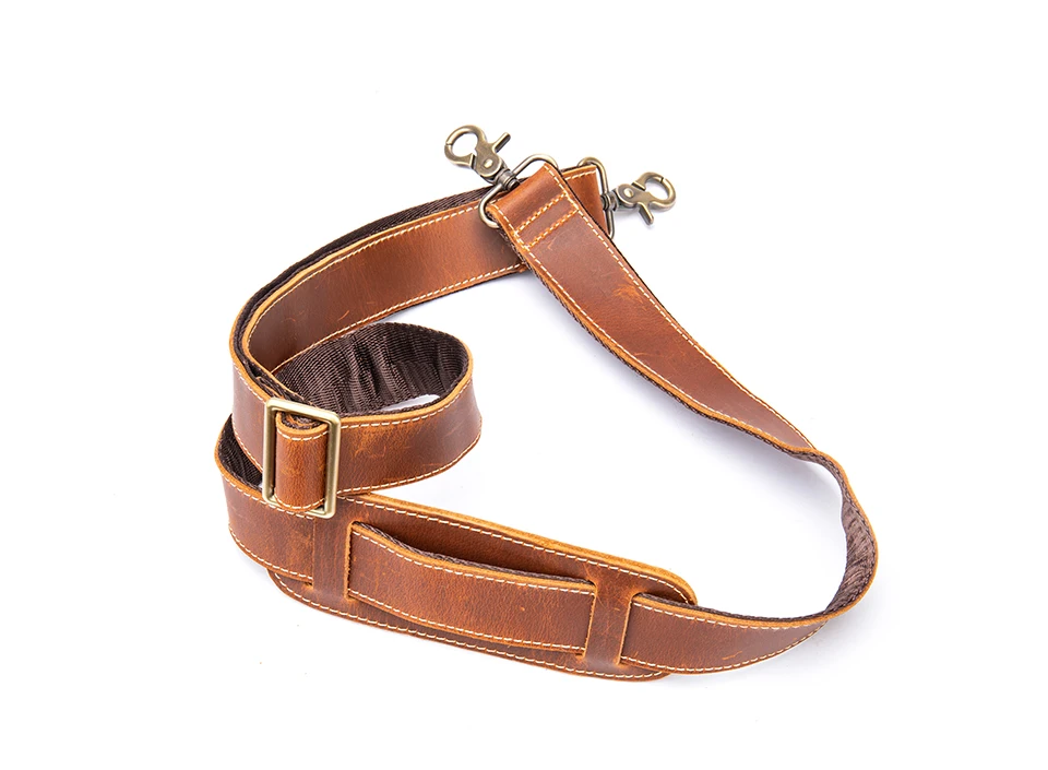 WESTAL Crazy Horse Leather Vintage Shoulder Straps Adjustable Men's Satchel Straps Metal Man Women's Satchel Straps