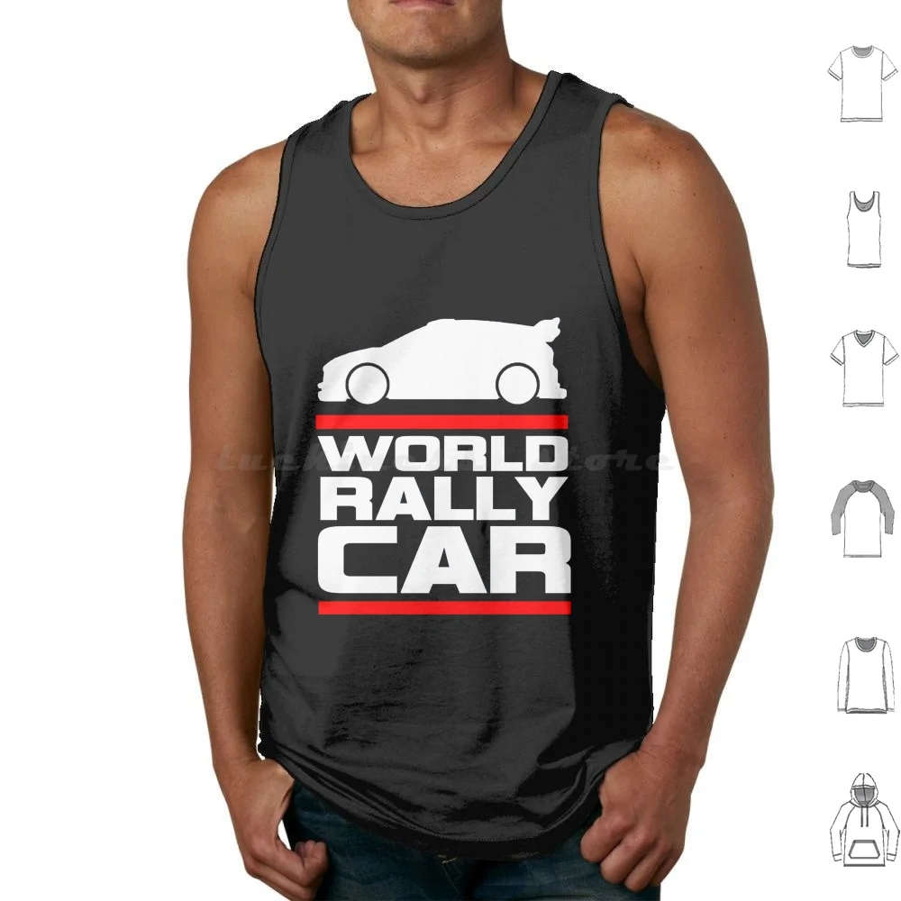 Wrc World Rally Car Race Design Tank Tops Print Cotton Rally Wrc World Race Motors Because