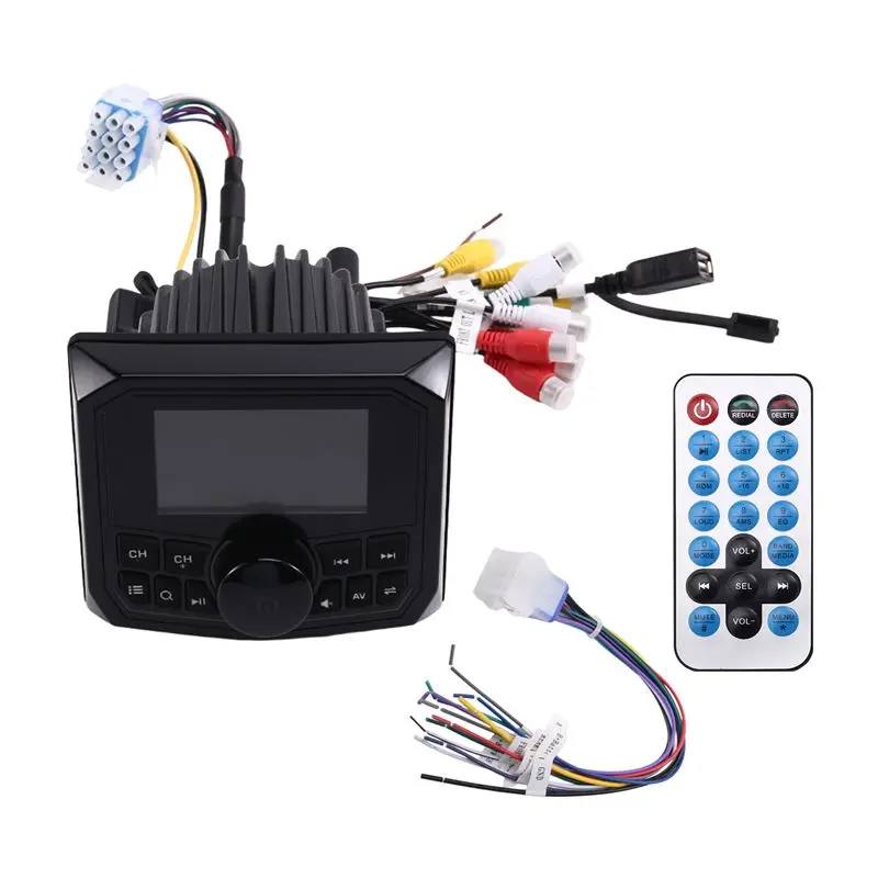 

AEA6-Marine Stereo Radio MP5 Player FM AM Receiver Waterproof Marine Stereo Player 5.0BT Connection For Boat Yacht ATV Cart