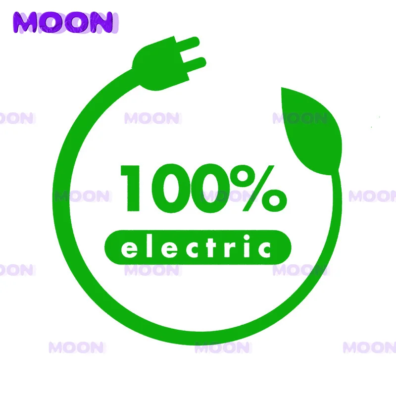 100% Electric Car Sticker Waterproof Vinyl Decal 100% Electric Car Motorcycle Accessories