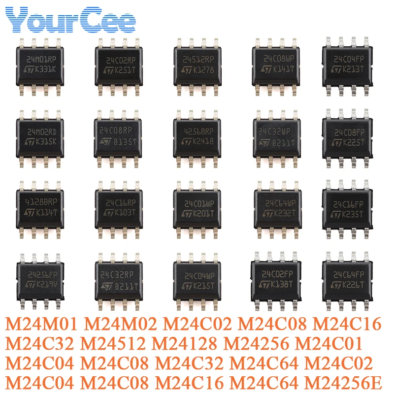 10Pcs M24C32 M24C16…