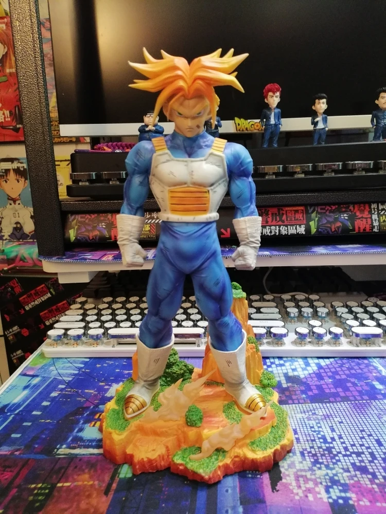 Dragon Ball Z Figure 29cm Battle Dress Trunks Double Headed Model Dolls Figures Anime Action Figurine Collectible Decoration Toy