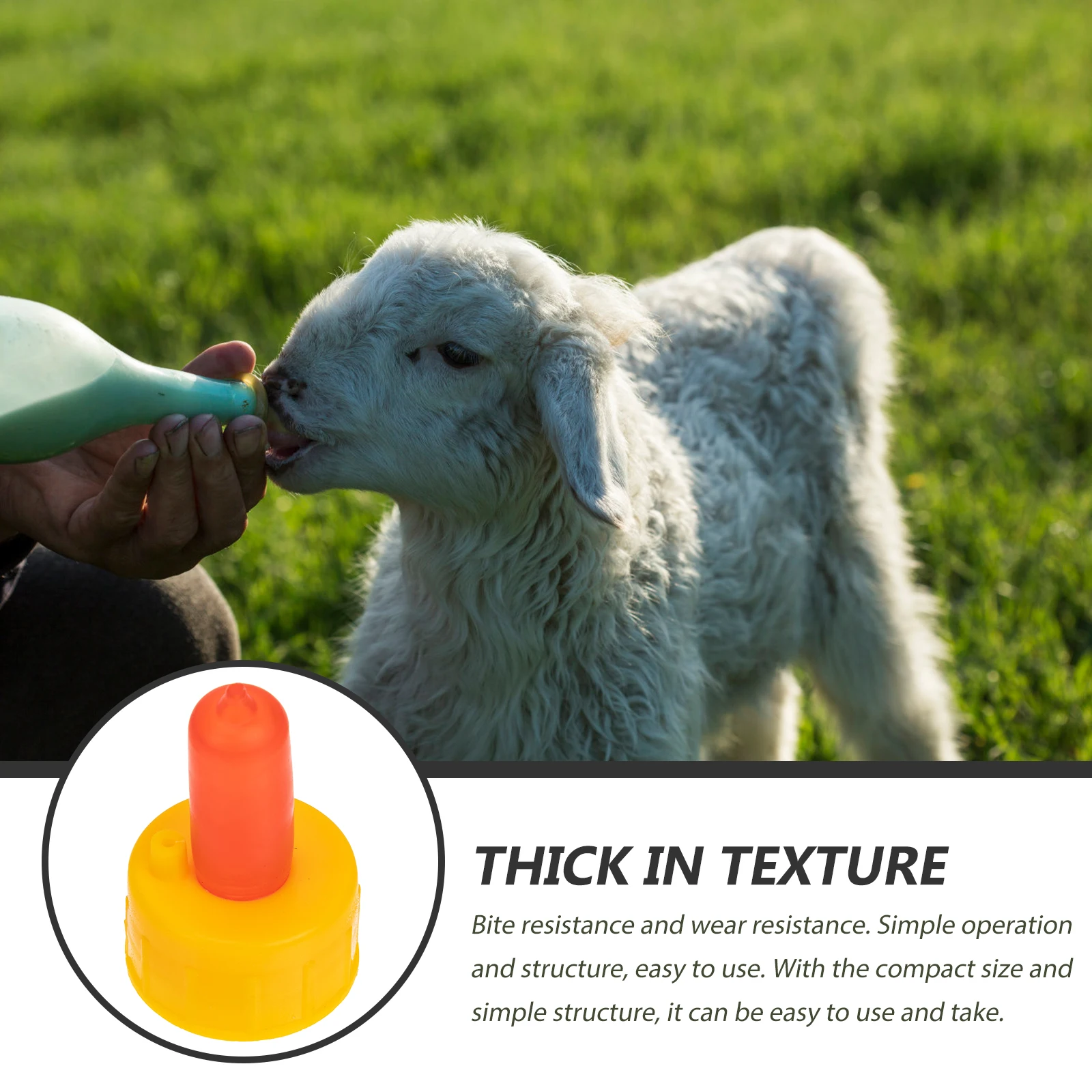 

Thickened Sheep Nipple Feeder Replacement for Lamb Goat Calf Durable Wear Resistant Easy Use Livestock Milk Bottle Device
