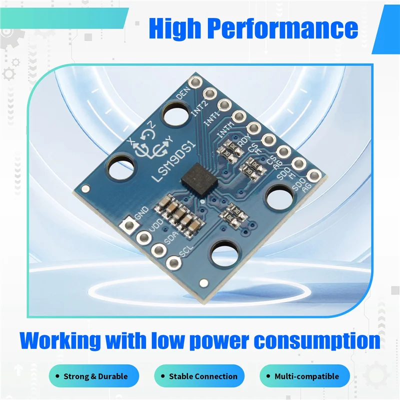 B04C-Hoge Precisie GY-LSM9DS1 LSM9DS1 Negen-As Elektronische Kompas Acceleratie Gyroscoop Sensor Module