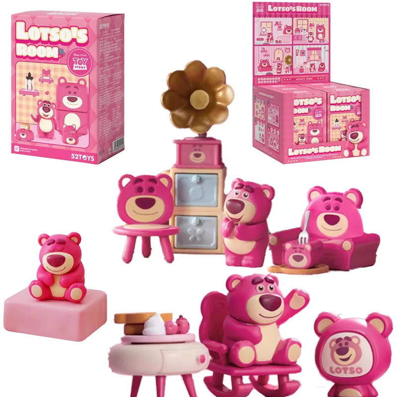 

52TOYS История игрушек Диснея, много-о'-Huggin' Bear, слепая коробка, серия для комнаты, аниме, слепая коробка, сбор детских игрушек, Guess Mystery Box, подарки