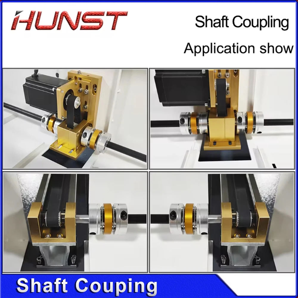 HUNST مزدوج الحجاب الحاجز رمح اقتران القرص مقرنة كهربائية تتحمل 12x12 مللي متر D42 L49mm ل قضيب ربط محرك معزز السائر التشفير