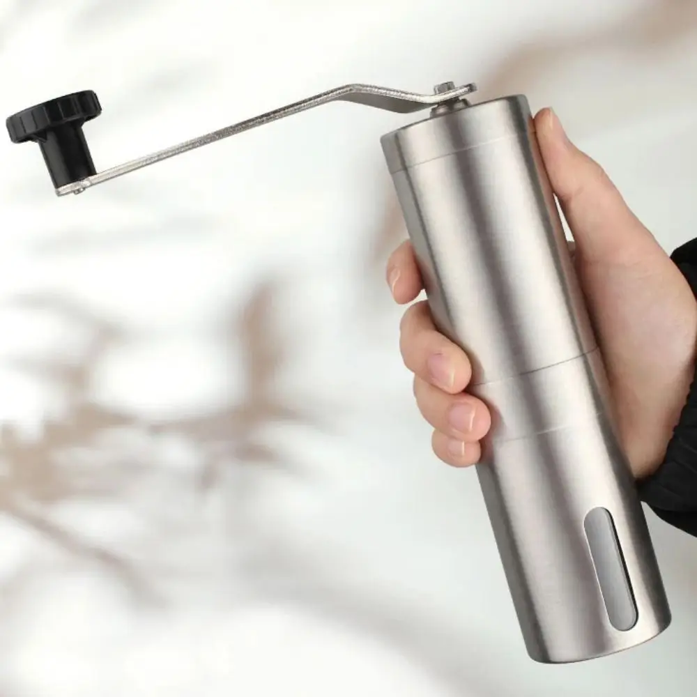 

Stainless Steel Hand Crank Coffee Grinder Handmade Ceramic Burrs Hand Coffee Mill Professional Portable Manual Coffee Grinder