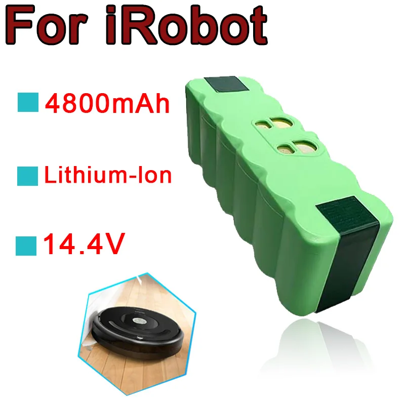 

14.4V 4800mAh Li-ion Rechargeable Batteries Battery for iRobot Roomba Vacuum Cleaner 500 600 700 800 900 Series 530 630