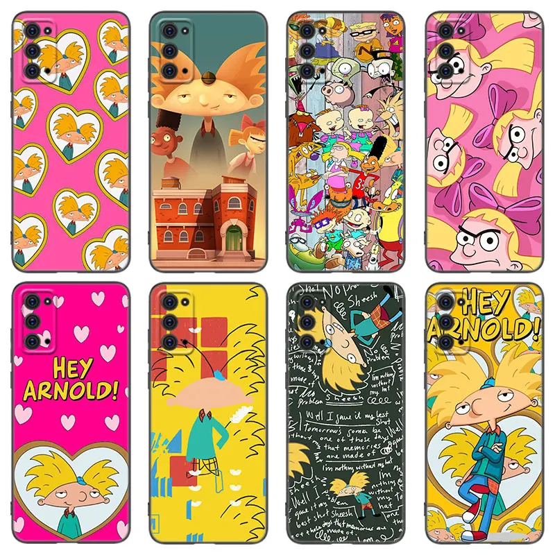 Hey Arnold funda de teléfono especial para Samsung M30 M31 S Note 10 Lite 20 Ultra M11 M12 M21 M22 M23 M32 M33 M52 M53 J2 Pro J4 J6 + J8