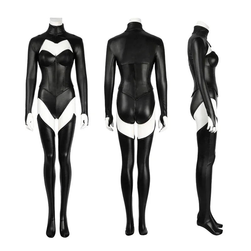 

25COSRed Queen Sexy Female Madelyne Pryor Cosplay Costume Jumpsuit X Men97 Villain Uniform Outfit Halloween Carnival Leather Ba