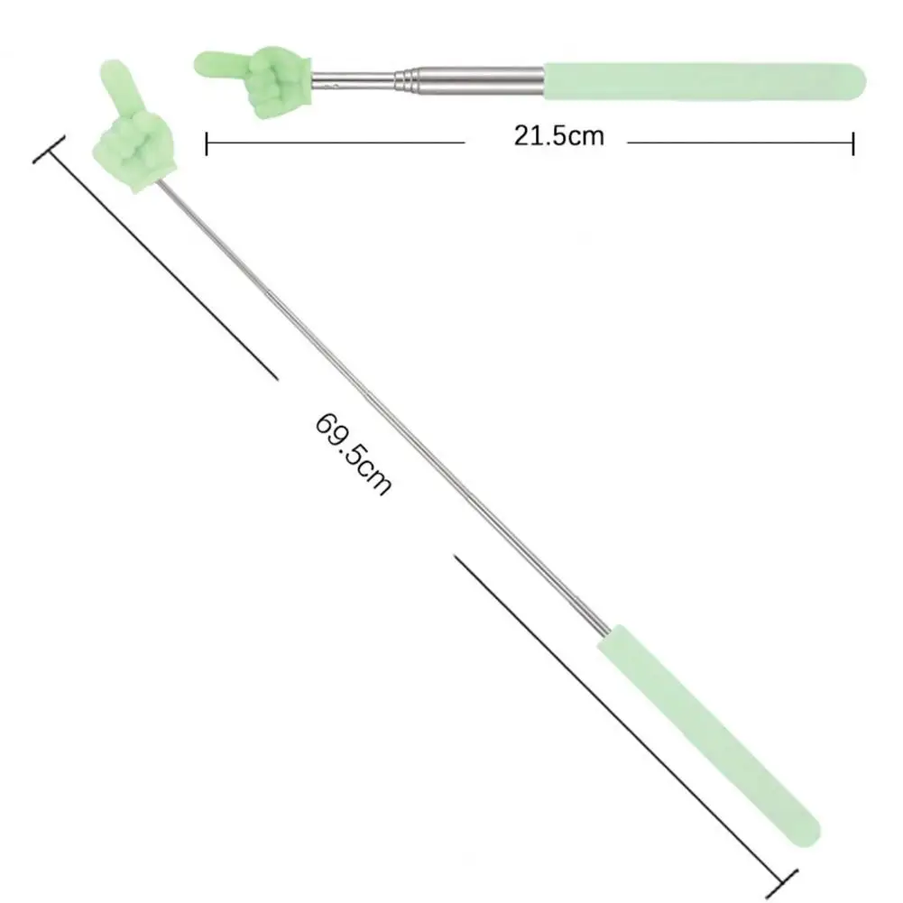 Reading Stick Learning Tool Telescopic Finger Reading Stick Set for Teachers Whiteboard Pointer with Finger Design Retractable