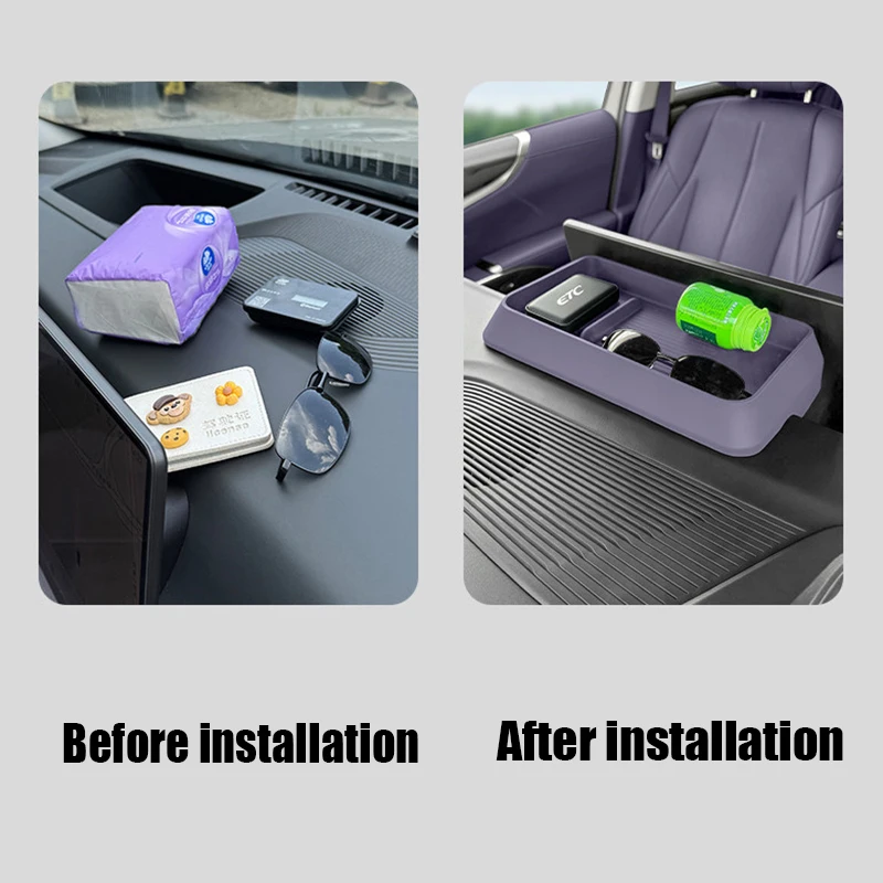For Buick Electra E7 2026 Silicone material storage box behind the screen for car interior storage items