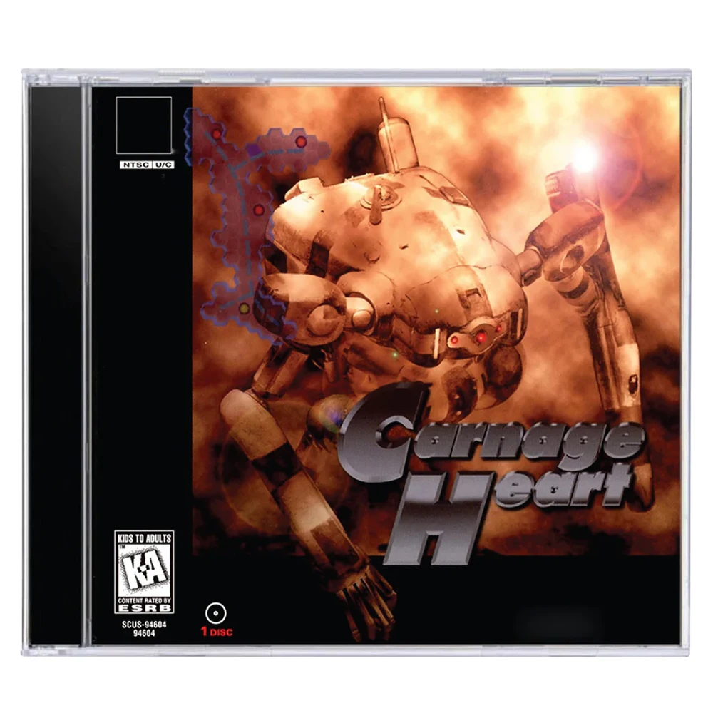 

PS1 Carnage Heart With Manual Copy Disc Game Modded Unlock Console Station1 Retro Optical Driver Video Game Parts