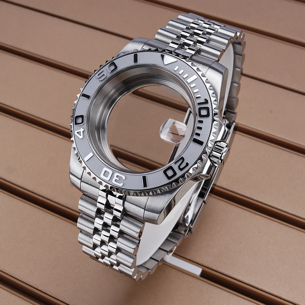 

40mm 200M Diving Case Sapphire Crystal For SUB NH35 NH36 NH34 GMT NH38 Eta2824 Miyota8215 Movement Jubilee Bracelet Slide Buckle