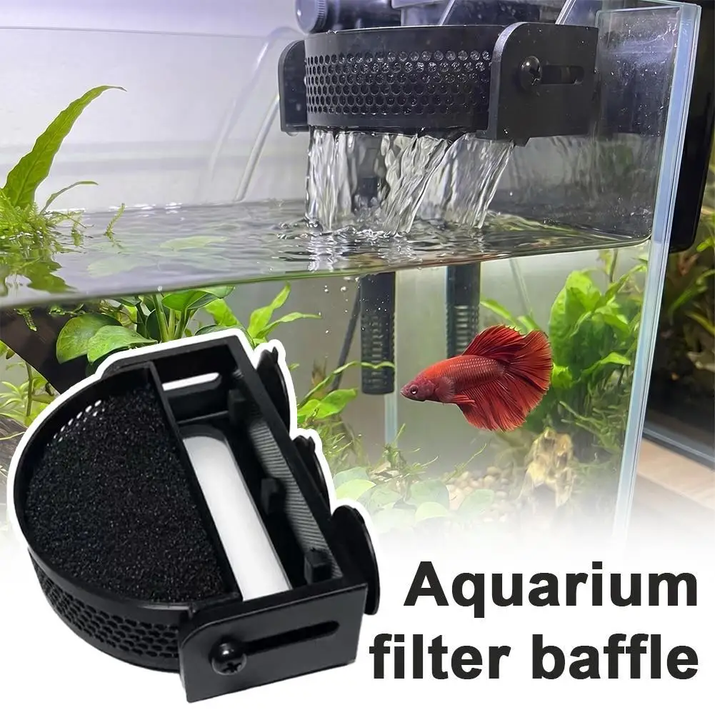  Premium Aquarium Filter Baffle with Suction Cups,Fish Tank Flow Controller,Water Surface Calmer&Flow Reducer for Betta Fish