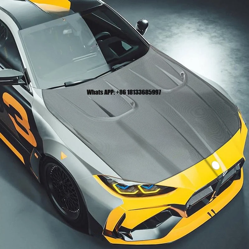 

High Quality Car Carbon Fiber Enging Hood for Bmw M3 G80 M4 G82 Double Sided Carbon Front Engine Bonnet Hood