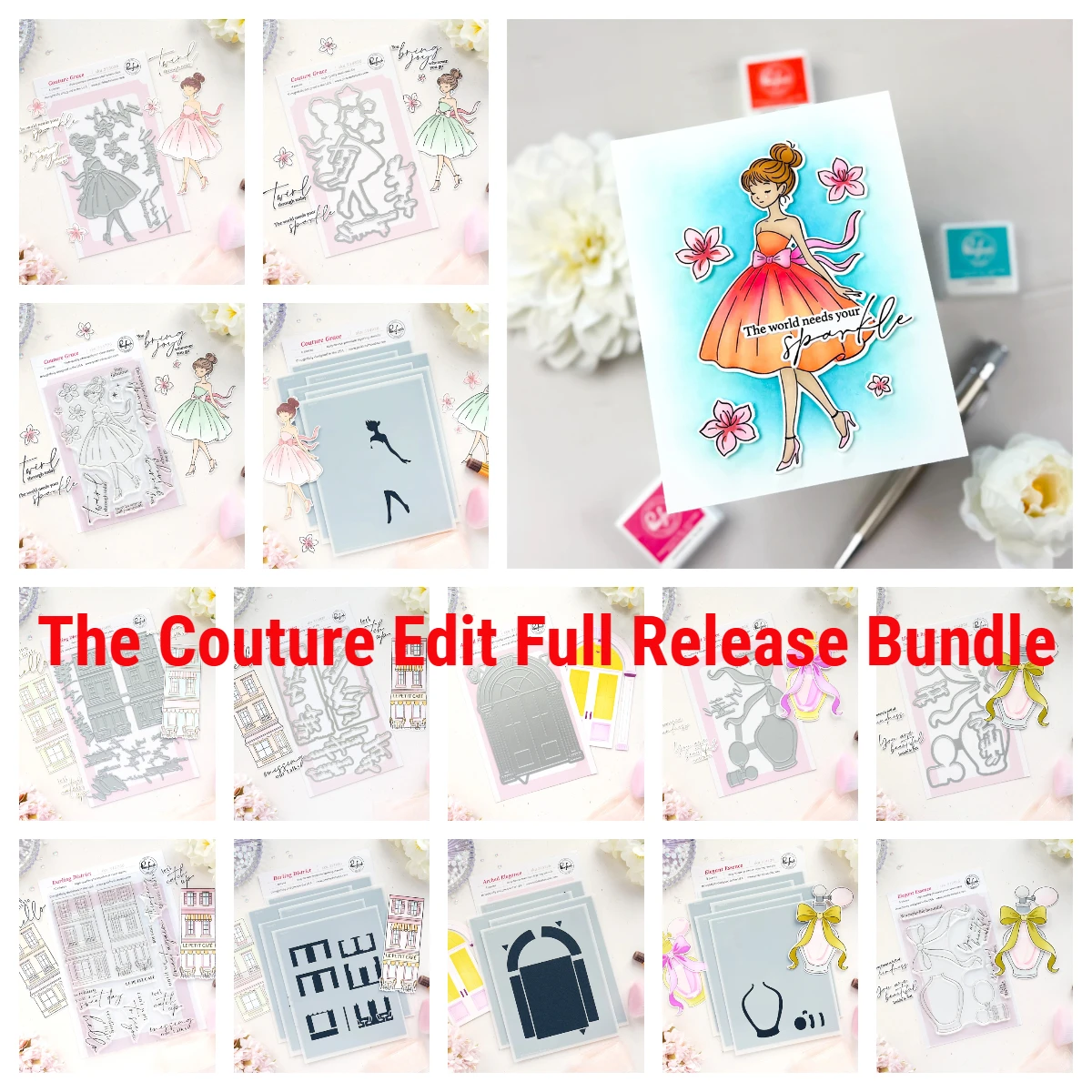 

2026 New Spring the Couture Edit Full Release Bundle Metal Cutting Dies Stamps Stencil Hot Foil Plate Scrapbook DIY Album Decor
