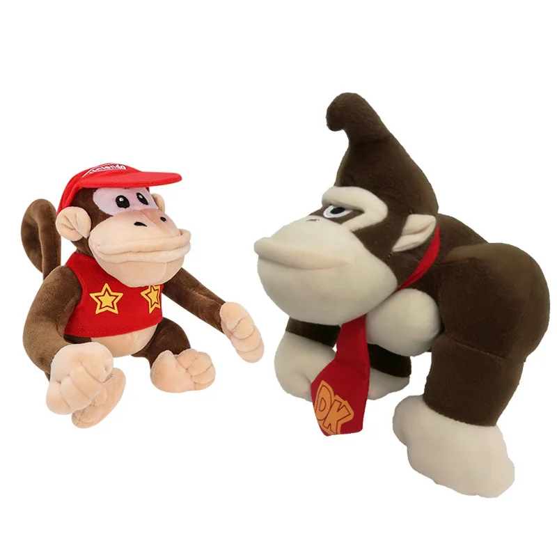 19-22cm juego de Super Bro Diddy Kong Peluche estatuilla de juguete lindo Diddy Kong cola larga Peluche Animal Peluche regalo de cumpleaños para niños