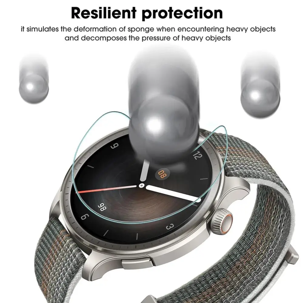 Amazfit Balance 2 용 1-3Pcs Huami Amazfit Balance 2 액세서리 용 TPU 화면 보호기 하이드로 겔 보호 소프트 필름