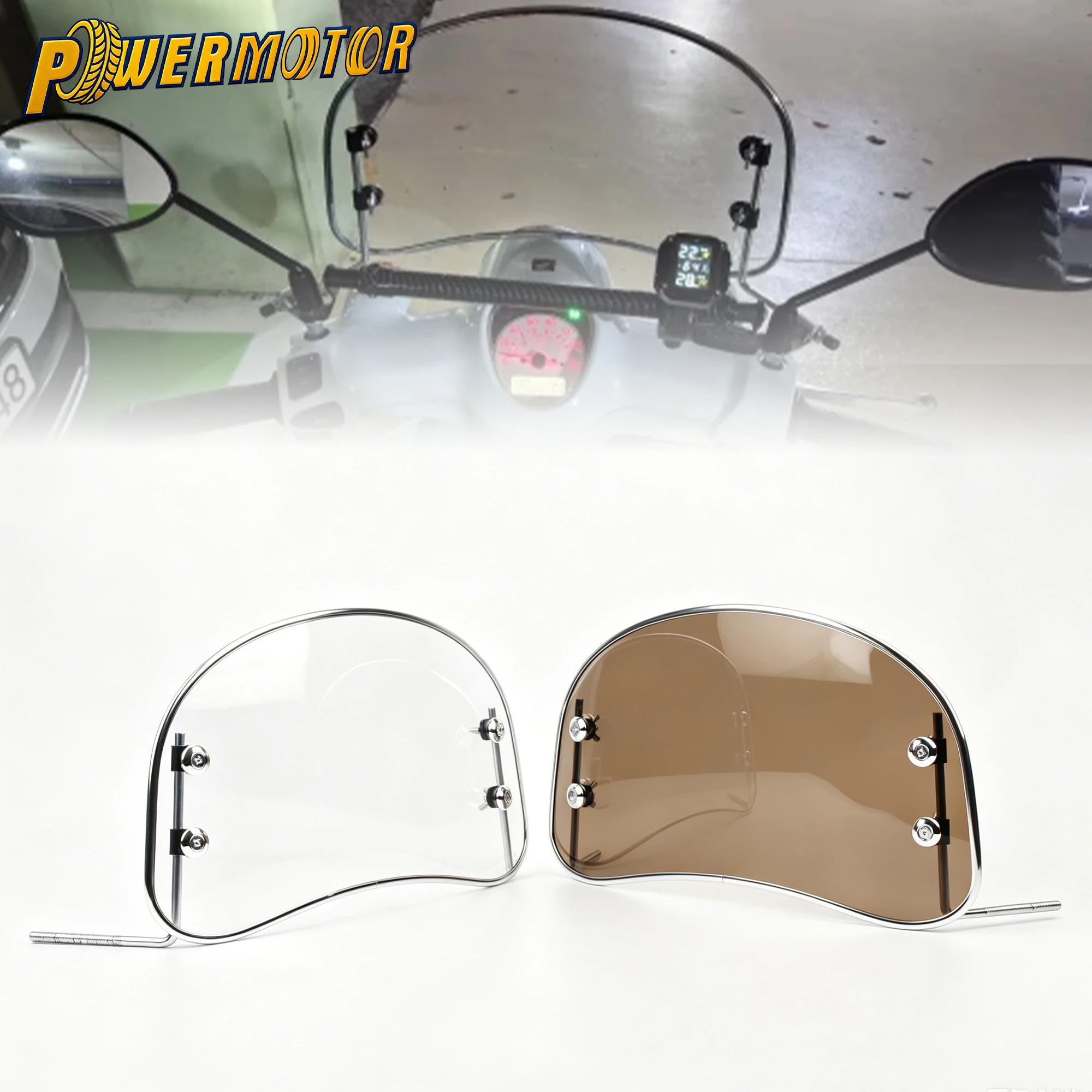 

8.6in Motorcycle Scooter Windshield For Roman Holiday Electric Vehicle Emma Sunny Clear Front Screen Wind Shield Windscreen