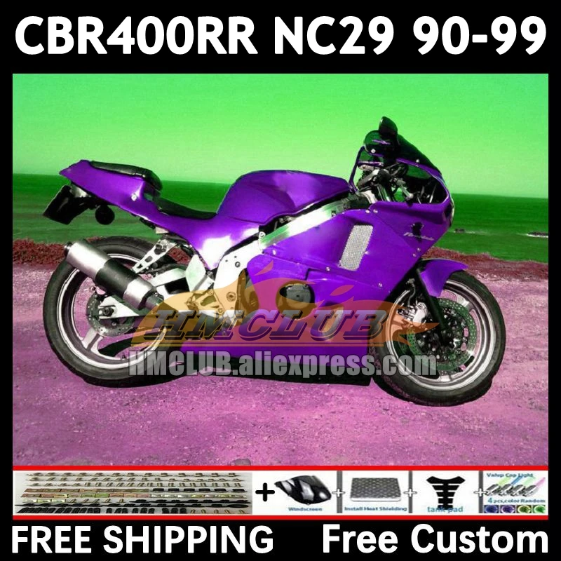 Bodywork For HONDA CBR400 CBR 400 RR 400RR 90 91 92 93 94 104No.145 all purple CBR400RR NC29 1995 1996 1997 1998 1999 Fairings