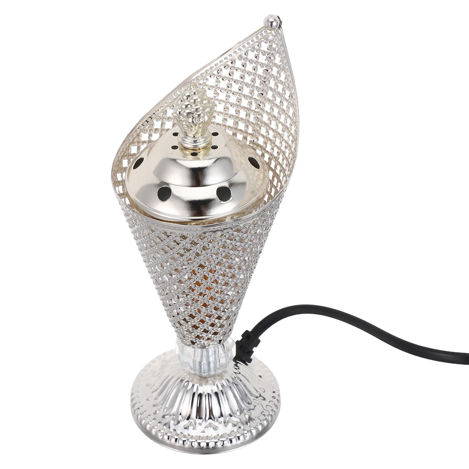 

Middle Eastern Incense Burner Electric, Vintage Metal Bakhoor Warmer For Home Spa Meditation, Plug-In Oud Frankincense Heater,