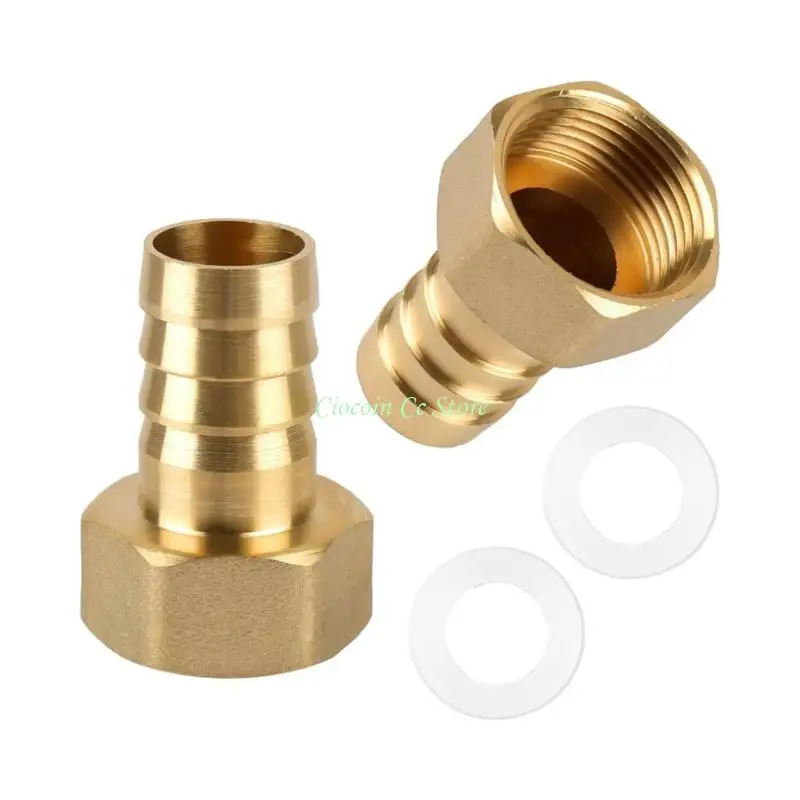 X90F Industrial Grade Brass 3/4 Inch Hose Connectors Hexagonal Design With Anti Leak Seals