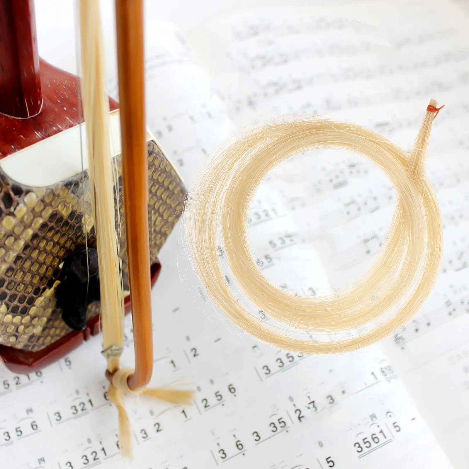 

Natural Violin Bow Hair Horse Tail for Repairing String Instruments Smooth Flexible Performance Easy to Install