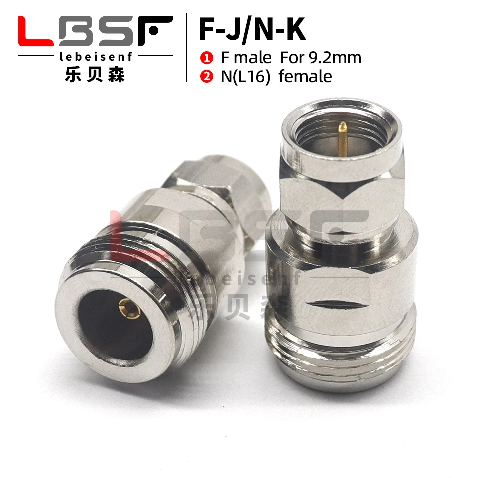 RF Radio Frequency Conversion Head F Male to N Female N-F-KJ L16/N Head Female to F Head Female Adapter for Communications