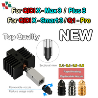 For QIDI TECH X PLUS 3/ X MAX 3/X SMART 3/Q1 PRO Brass/Plated copper/harden steel hotend with 0.4mm nozzle 3D Printer