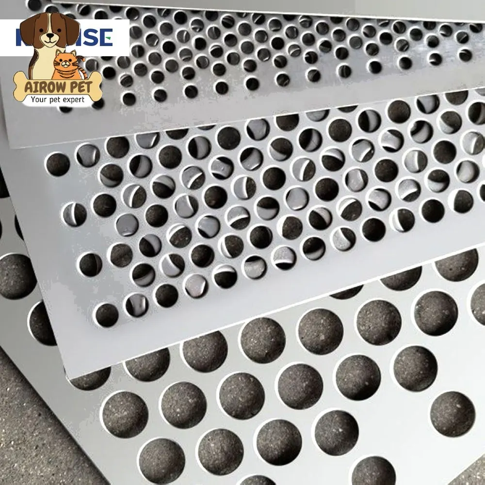 AIROW Custom Crusher Screen Punch Plate 1-30mm Perforated Plate for Hammer Mill Grinder Replacement