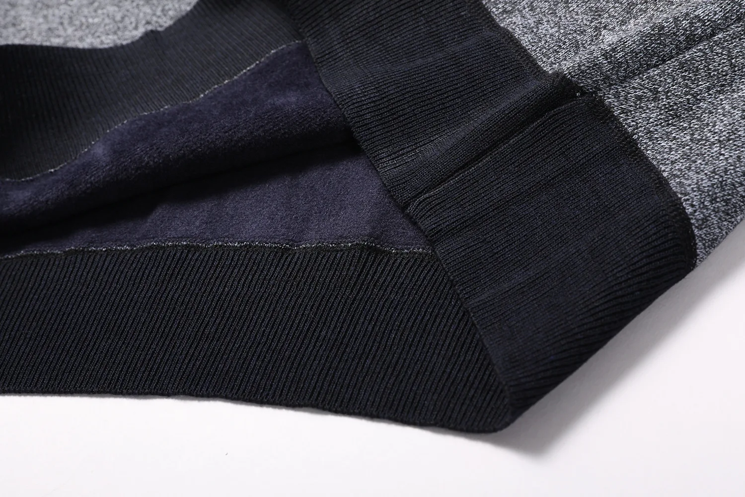 SHiONFA Herbst Winter Herren Langarm Pullover Shirts Gefälschte Zwei Stücke Pullover Fleece Dickes Hemd Gestrickte Casual Kleidung 4XL – Detail 28