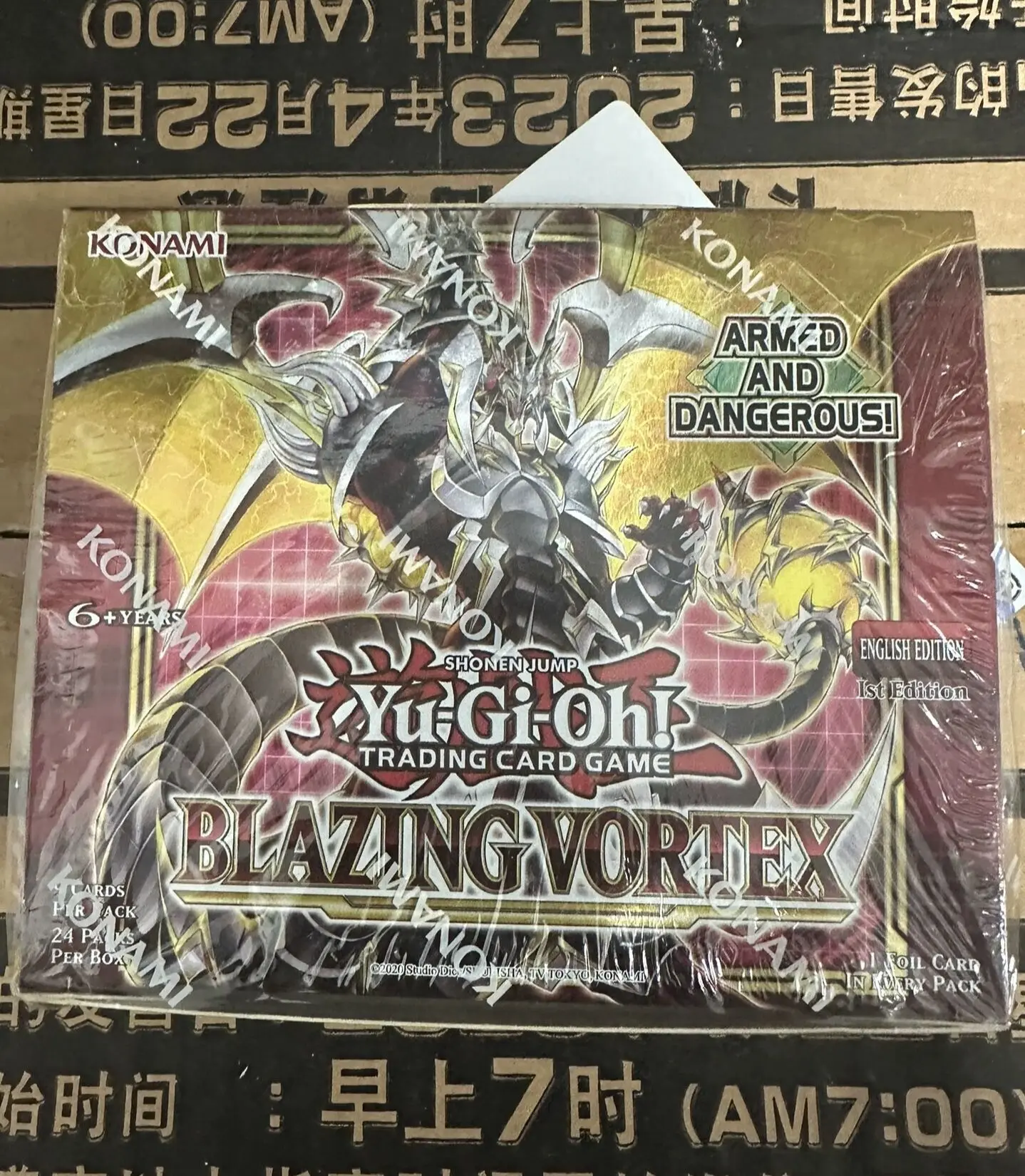 Yugioh KONAMI Duel Monsters TCG Blazing Vortex BLVO English 1st Edition Collection Sealed Booster Box