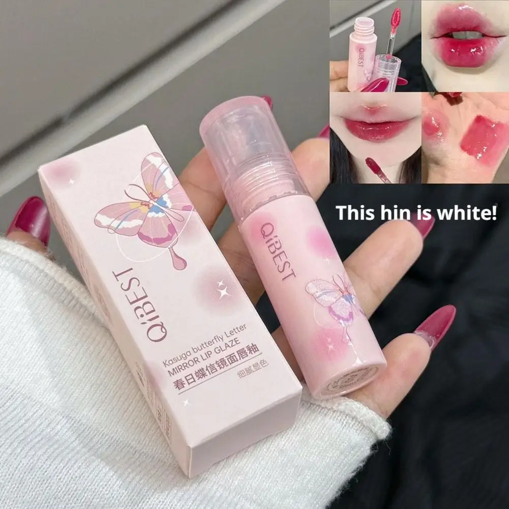 保湿ミラーリップグロス持続クリスタル光沢のある水ライトリップグレーズヌードレッド液体口紅女性の唇のメイクアップ化粧品