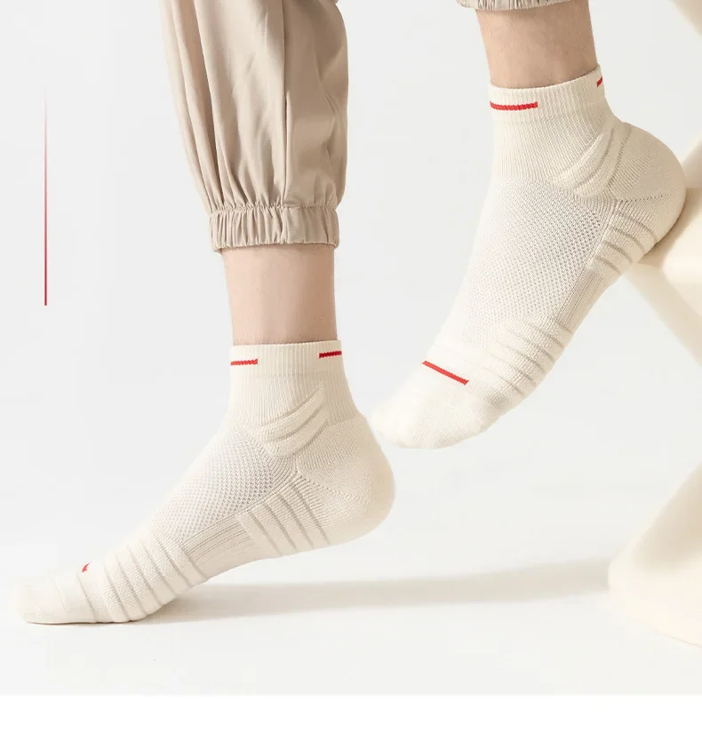 2 Pares - Calcetines Deportivos para Hombre, con Amortiguación Media, Suela Gruesa de Rizo, para Maratón, Baloncesto, Bá