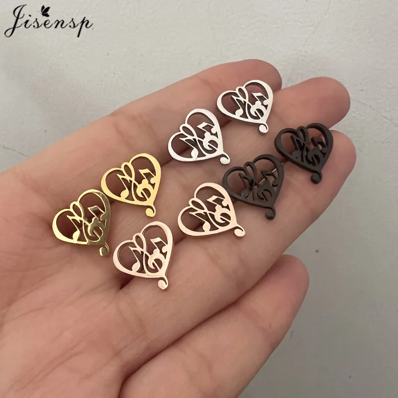 Mini Music Earrings Stainless Steel Instrument Guitar Stud Earrings for Women Musical Note Ear Studs Graduates Gift Oorbellen